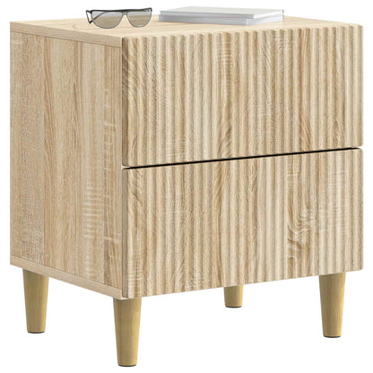 Nattduksbord 2 pcs Sonoma-ek 43 x 34,5 x 48 cm Konstruerat trä