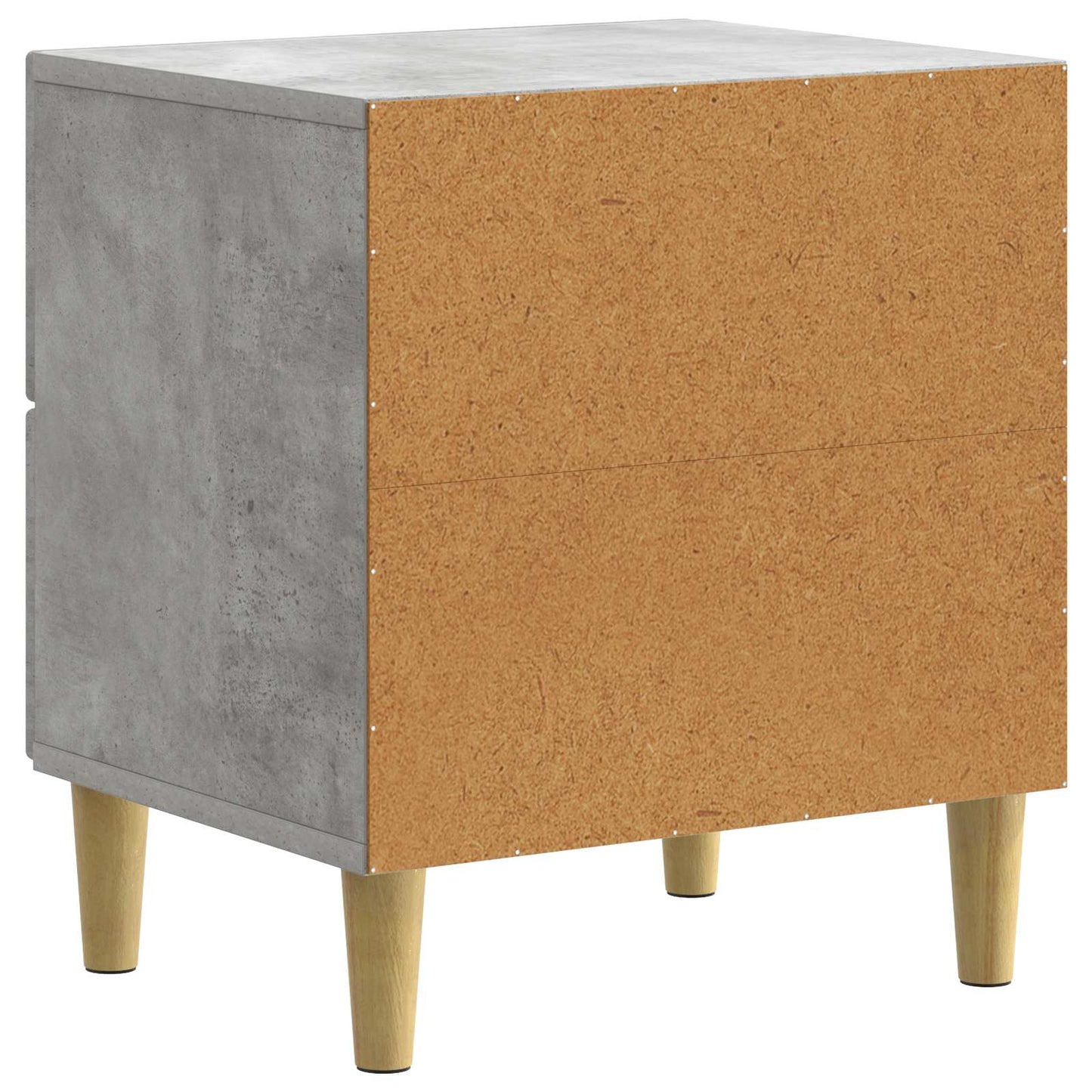 Nattduksbord 2 pcs Betonggrå 43 x 34,5 x 48 cm Konstruerat trä