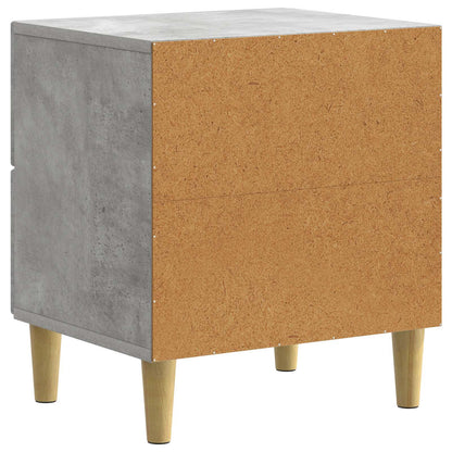 Nattduksbord 2 pcs Betonggrå 43 x 34,5 x 48 cm Konstruerat trä