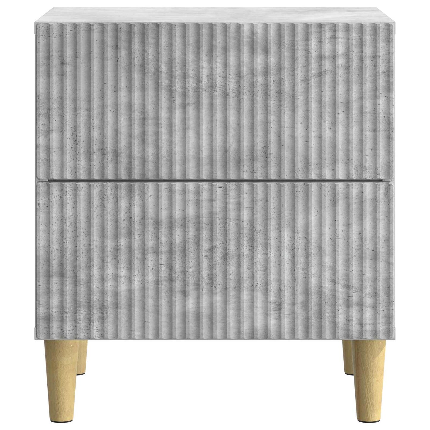 Nattduksbord 2 pcs Betonggrå 43 x 34,5 x 48 cm Konstruerat trä