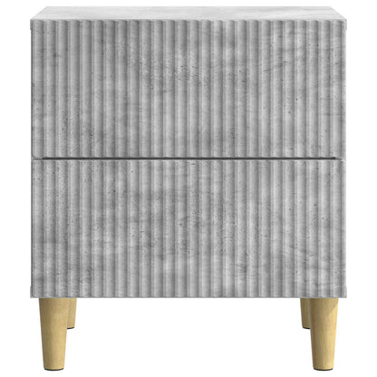 Nattduksbord 2 pcs Betonggrå 43 x 34,5 x 48 cm Konstruerat trä
