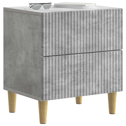 Nattduksbord 2 pcs Betonggrå 43 x 34,5 x 48 cm Konstruerat trä