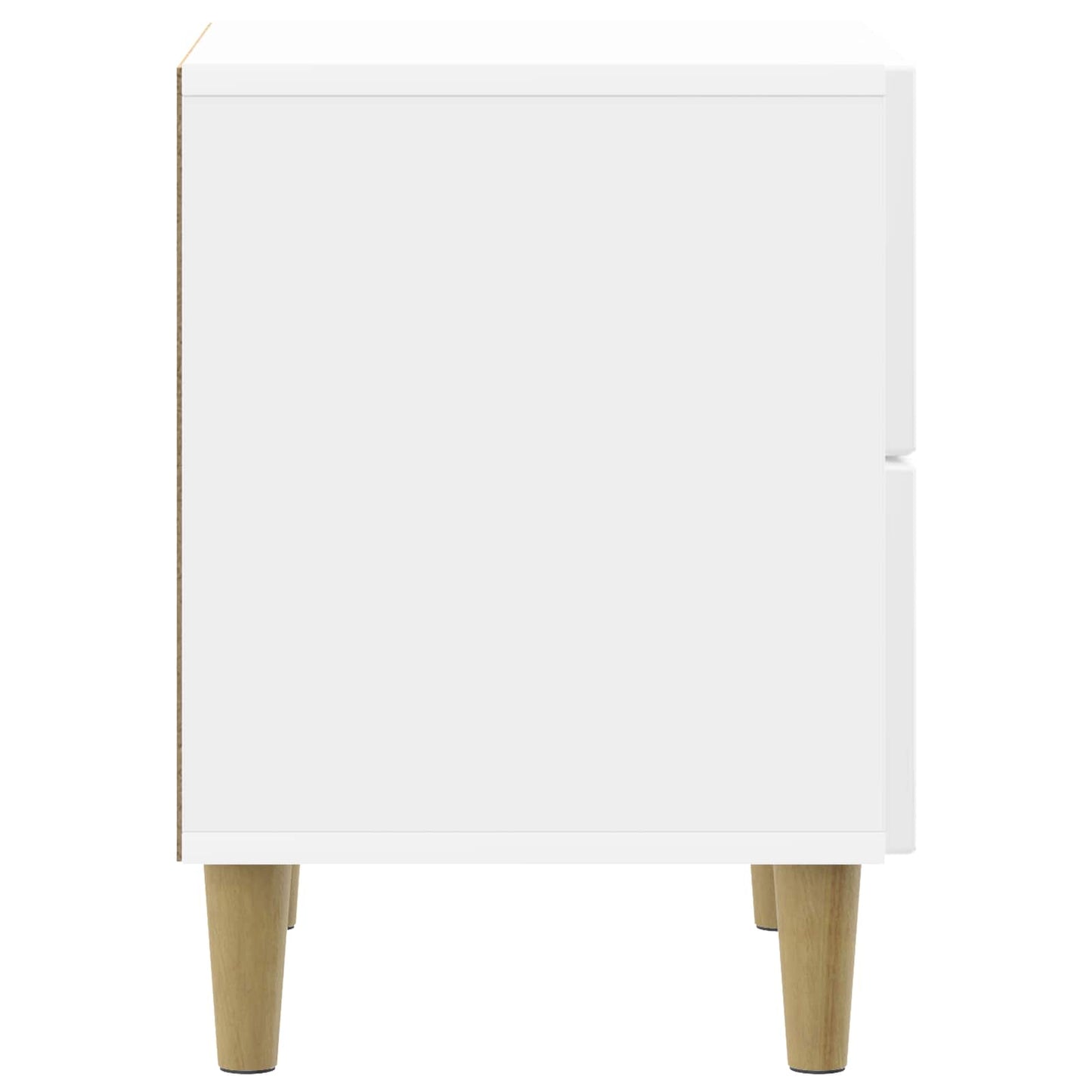 Nattduksbord med låda 2 pcs Vit högglans 43 x 34,5 x 48 cm