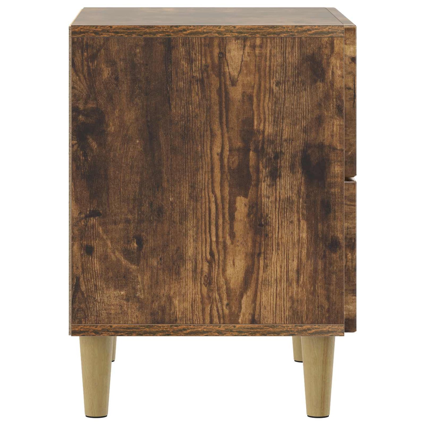Nattduksbord 2 pcs Rökt ek 43 x 34,5 x 48 cm Konstruerat trä