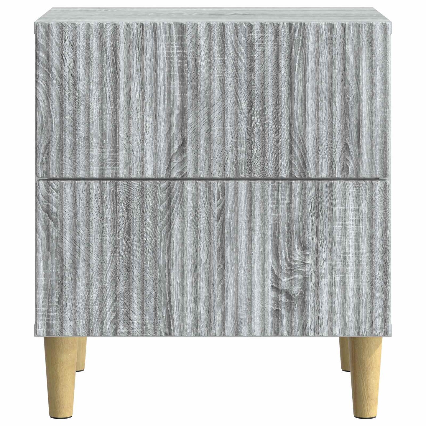 Nattduksbord med låda 2 pcs Grå sonoma-ek 43 x 34,5 x 48 cm