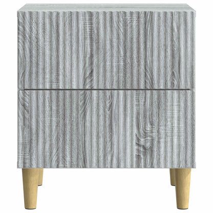 Nattduksbord med låda 2 pcs Grå sonoma-ek 43 x 34,5 x 48 cm