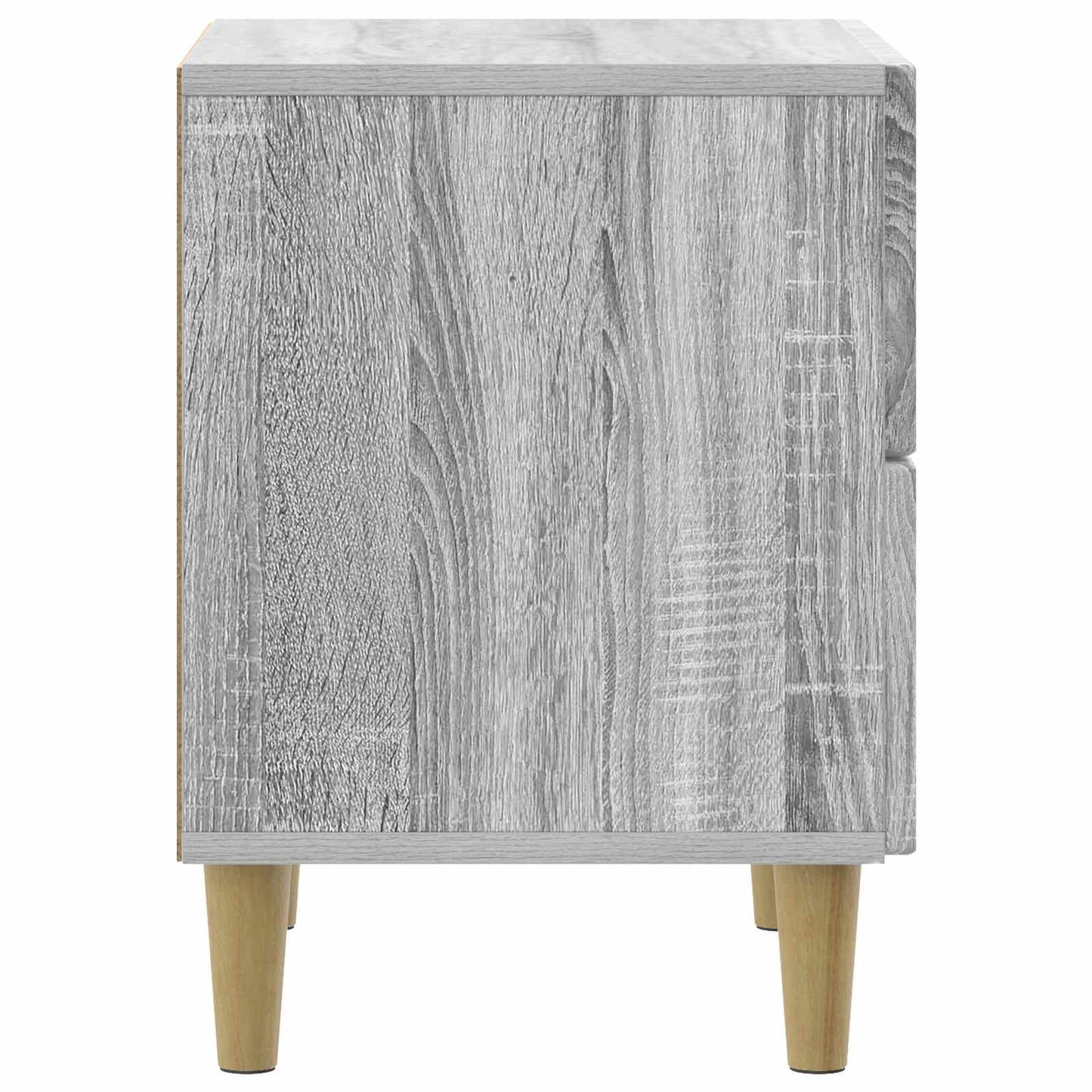 Nattduksbord med låda 2 pcs Grå sonoma-ek 43 x 34,5 x 48 cm