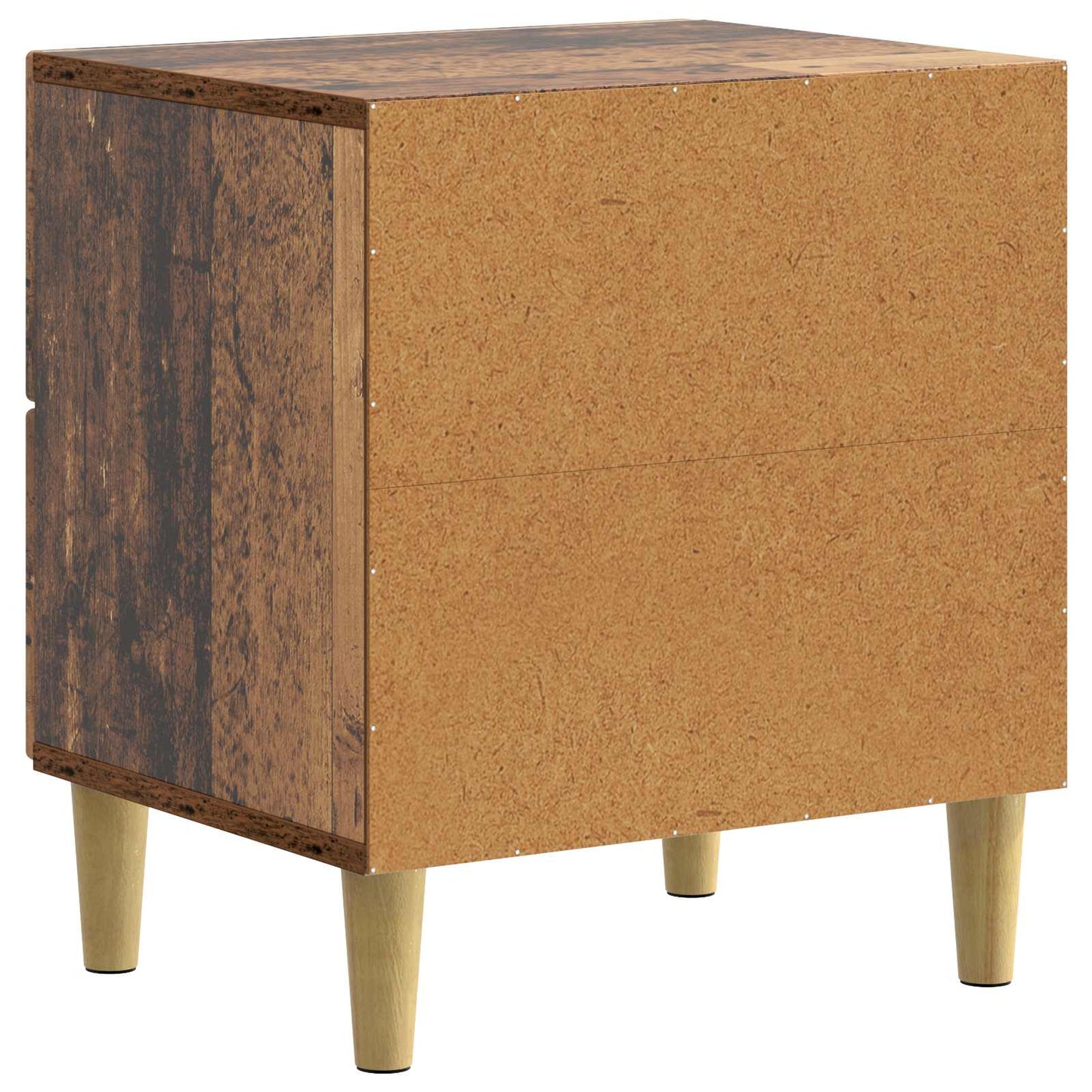 Nattduksbord med låda 2 pcs Gammalt trä 43 x 34,5 x 48 cm