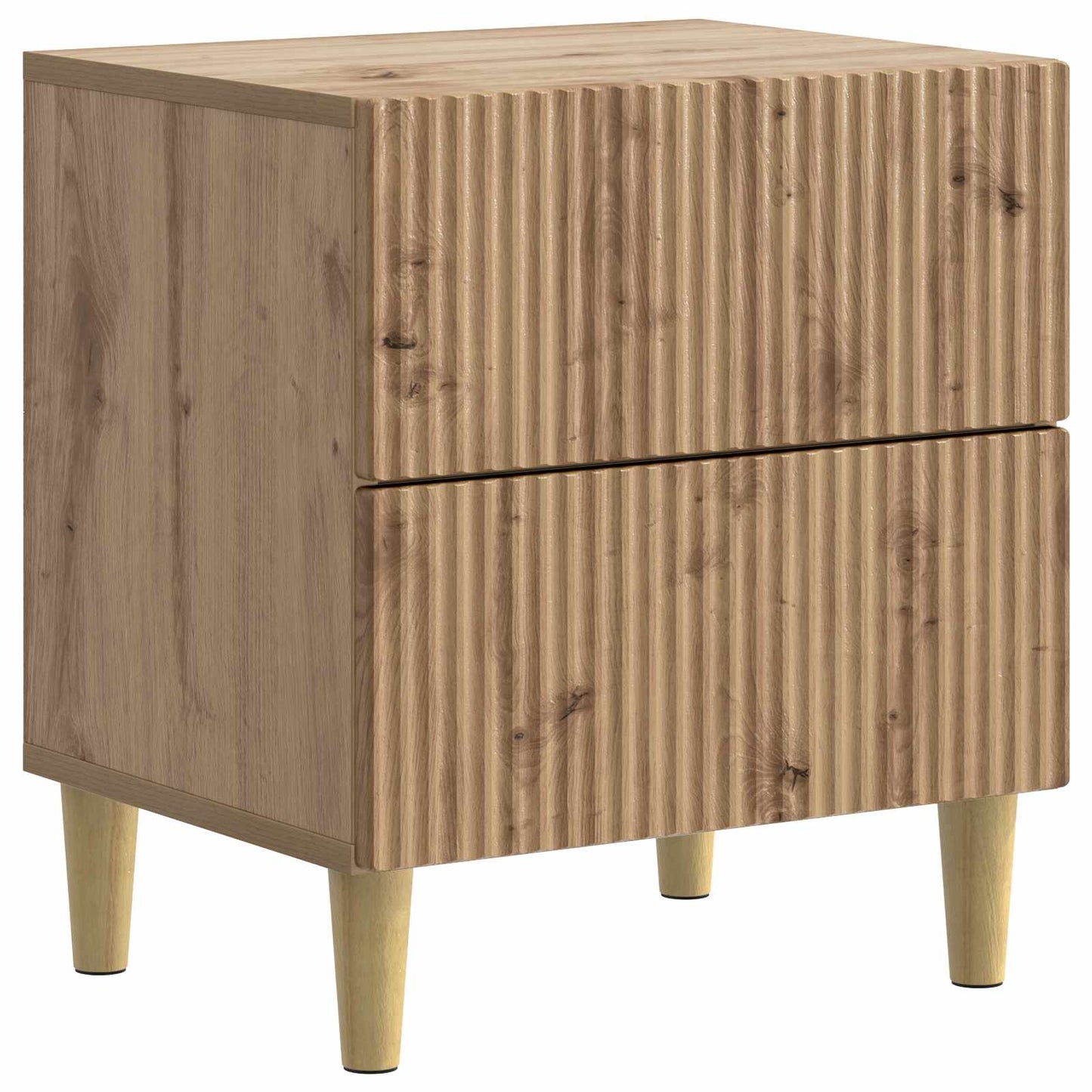 Nattduksbord 2 pcs Artisan-ek 43 x 34,5 x 48 cm Konstruerat trä