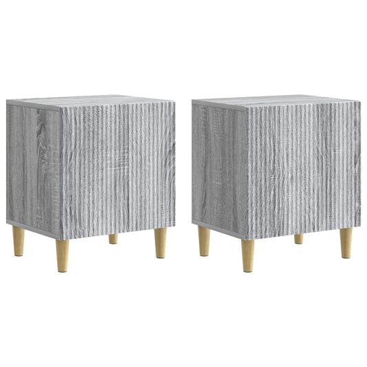 Nattduksbord 2 pcs Grå sonoma-ek 43 x 34,5 x 50 cm