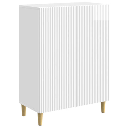 Sideboard Vit högglans 66 x 34,5 x 90 cm Konstruerat trä