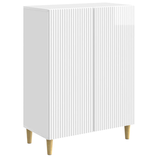 Sideboard Vit högglans 66 x 34,5 x 90 cm Konstruerat trä
