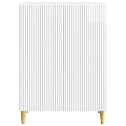 Sideboard Vit högglans 66 x 34,5 x 90 cm Konstruerat trä