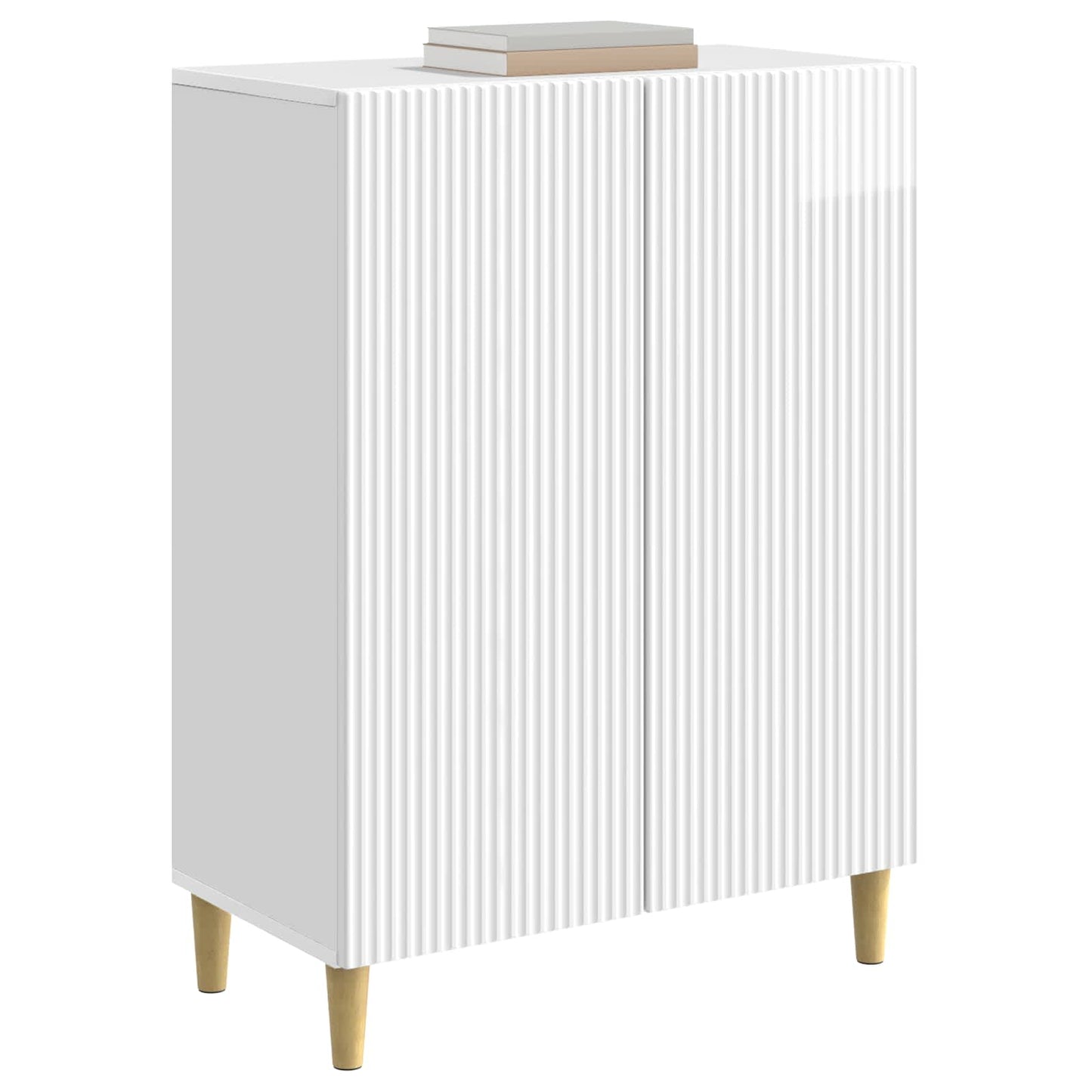 Sideboard Vit högglans 66 x 34,5 x 90 cm Konstruerat trä