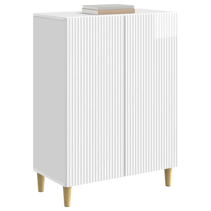 Sideboard Vit högglans 66 x 34,5 x 90 cm Konstruerat trä