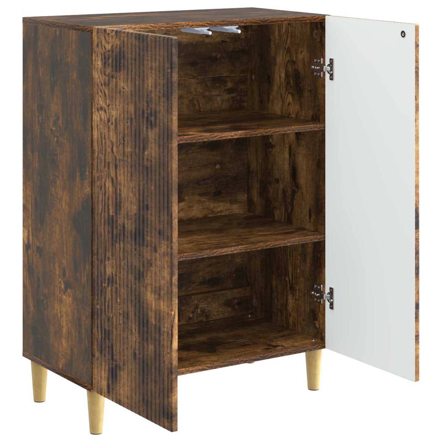 Sideboard Rökt ek 66 x 34,5 x 90 cm Konstruerat trä