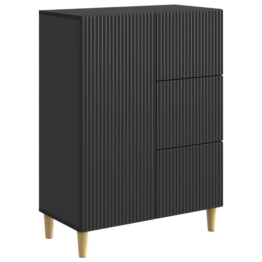 Sideboard med låda Svart 66 x 34,5 x 90 cm Konstruerat trä