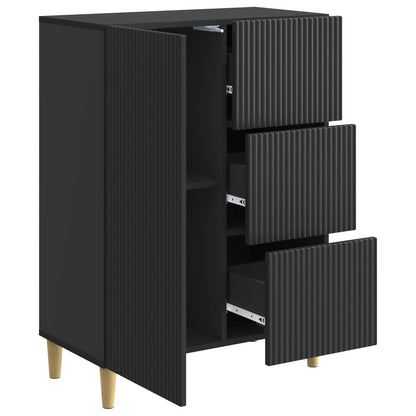 Sideboard med låda Svart 66 x 34,5 x 90 cm Konstruerat trä