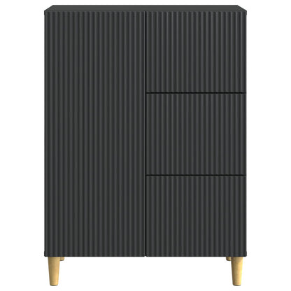 Sideboard med låda Svart 66 x 34,5 x 90 cm Konstruerat trä