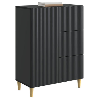 Sideboard med låda Svart 66 x 34,5 x 90 cm Konstruerat trä