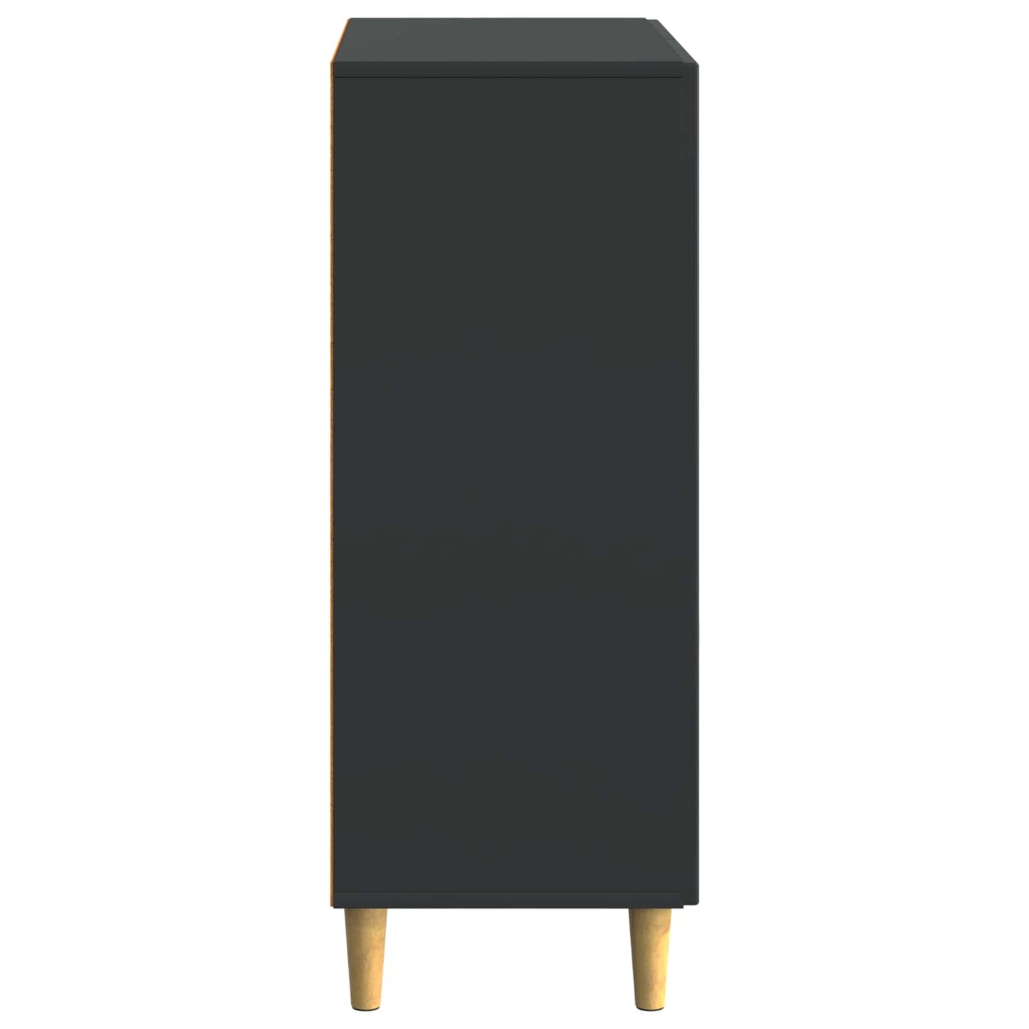 Sideboard med låda Svart 66 x 34,5 x 90 cm Konstruerat trä