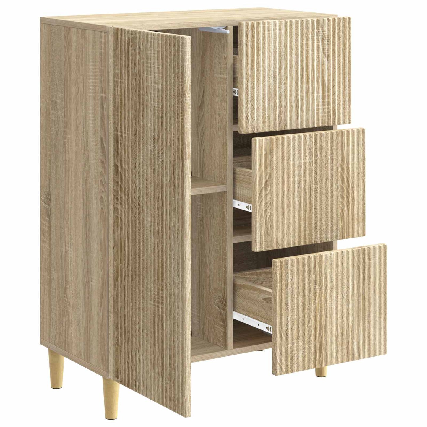 Sideboard med låda Sonoma-ek 66 x 34,5 x 90 cm Konstruerat trä