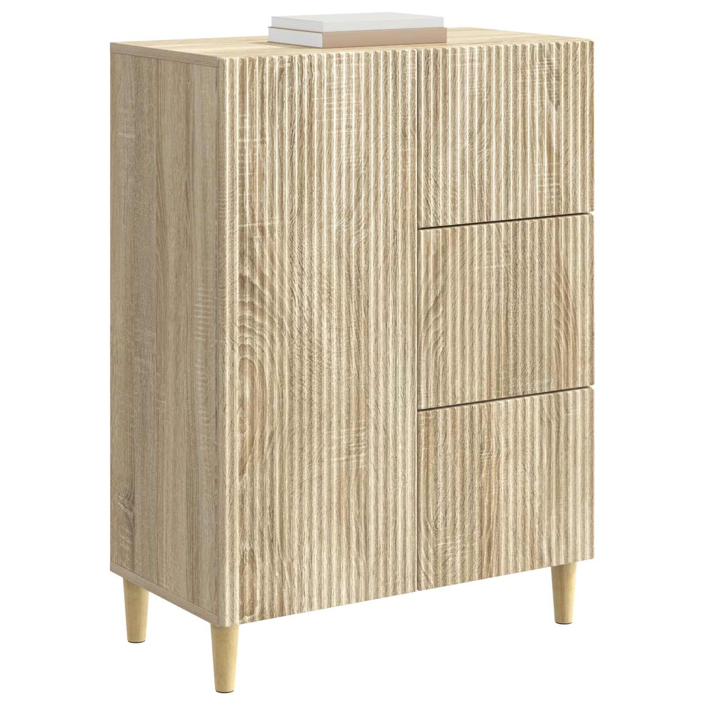 Sideboard med låda Sonoma-ek 66 x 34,5 x 90 cm Konstruerat trä