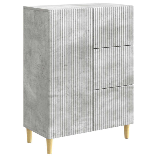 Sideboard med låda Betonggrå 66 x 34,5 x 90 cm Konstruerat trä