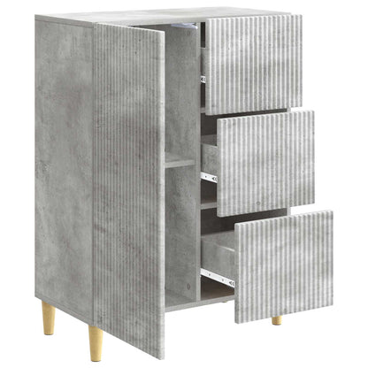 Sideboard med låda Betonggrå 66 x 34,5 x 90 cm Konstruerat trä