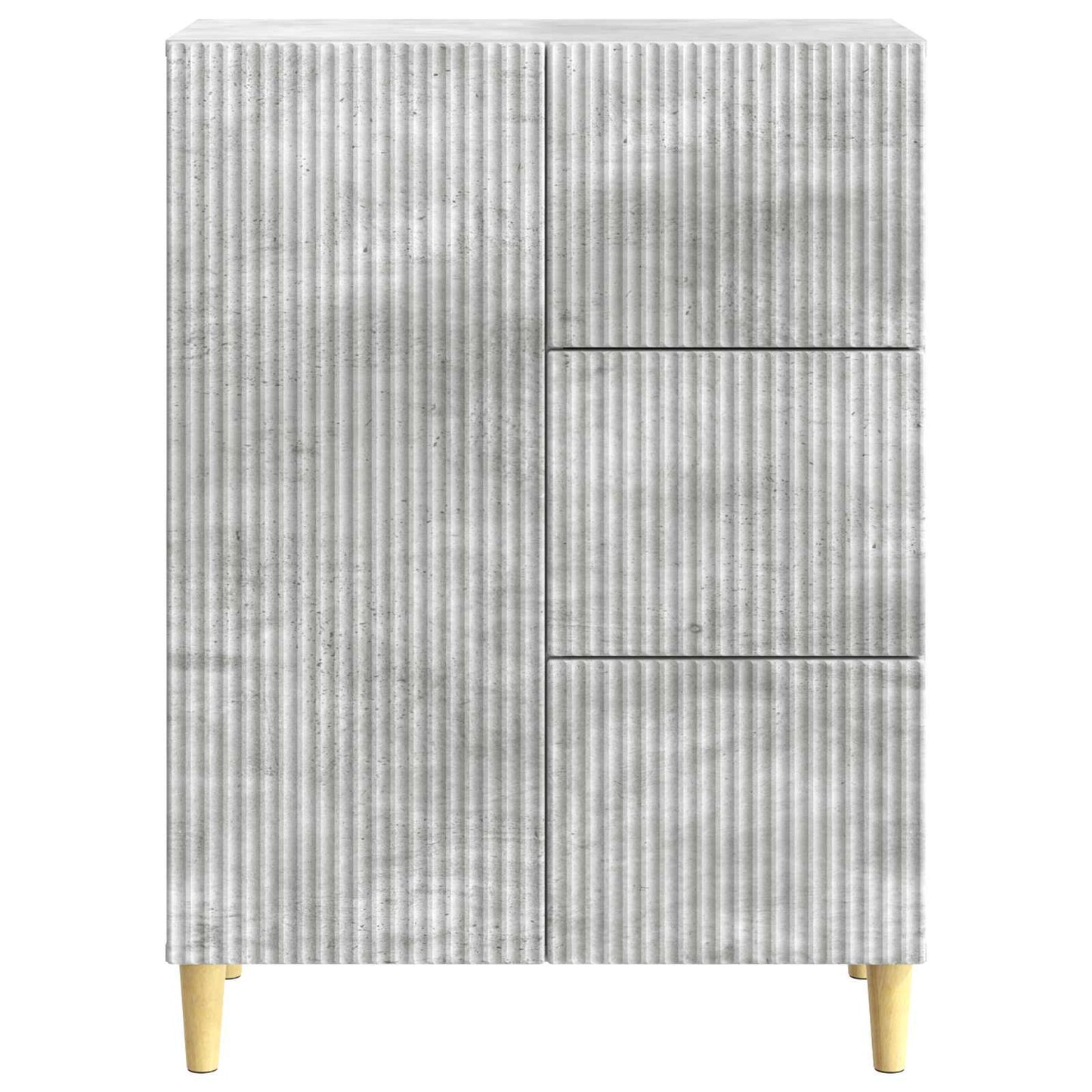 Sideboard med låda Betonggrå 66 x 34,5 x 90 cm Konstruerat trä