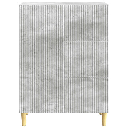 Sideboard med låda Betonggrå 66 x 34,5 x 90 cm Konstruerat trä