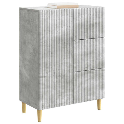 Sideboard med låda Betonggrå 66 x 34,5 x 90 cm Konstruerat trä