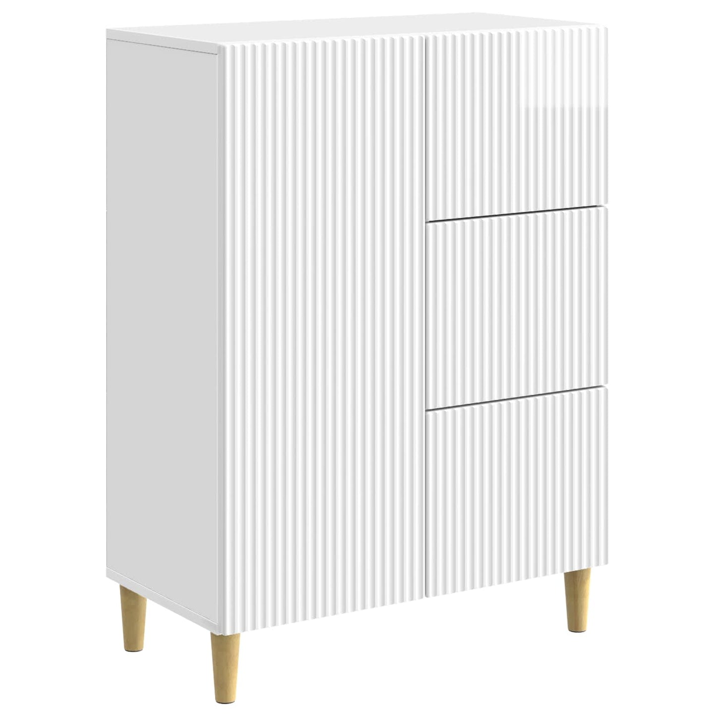 Sideboard Vit högglans 66 x 34,5 x 90 cm Konstruerat trä
