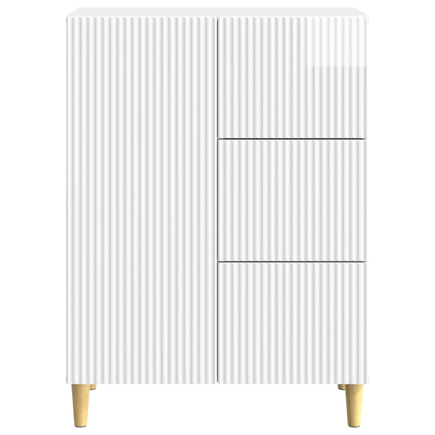 Sideboard Vit högglans 66 x 34,5 x 90 cm Konstruerat trä