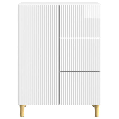 Sideboard Vit högglans 66 x 34,5 x 90 cm Konstruerat trä