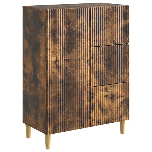 Sideboard med låda Rökt ek 66 x 34,5 x 90 cm Konstruerat trä