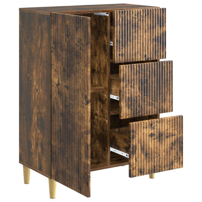 Sideboard med låda Rökt ek 66 x 34,5 x 90 cm Konstruerat trä