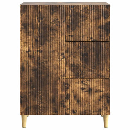Sideboard med låda Rökt ek 66 x 34,5 x 90 cm Konstruerat trä