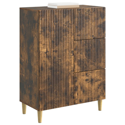 Sideboard med låda Rökt ek 66 x 34,5 x 90 cm Konstruerat trä