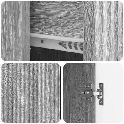 Sideboard Grå sonoma-ek 66 x 34,5 x 90 cm Konstruerat trä