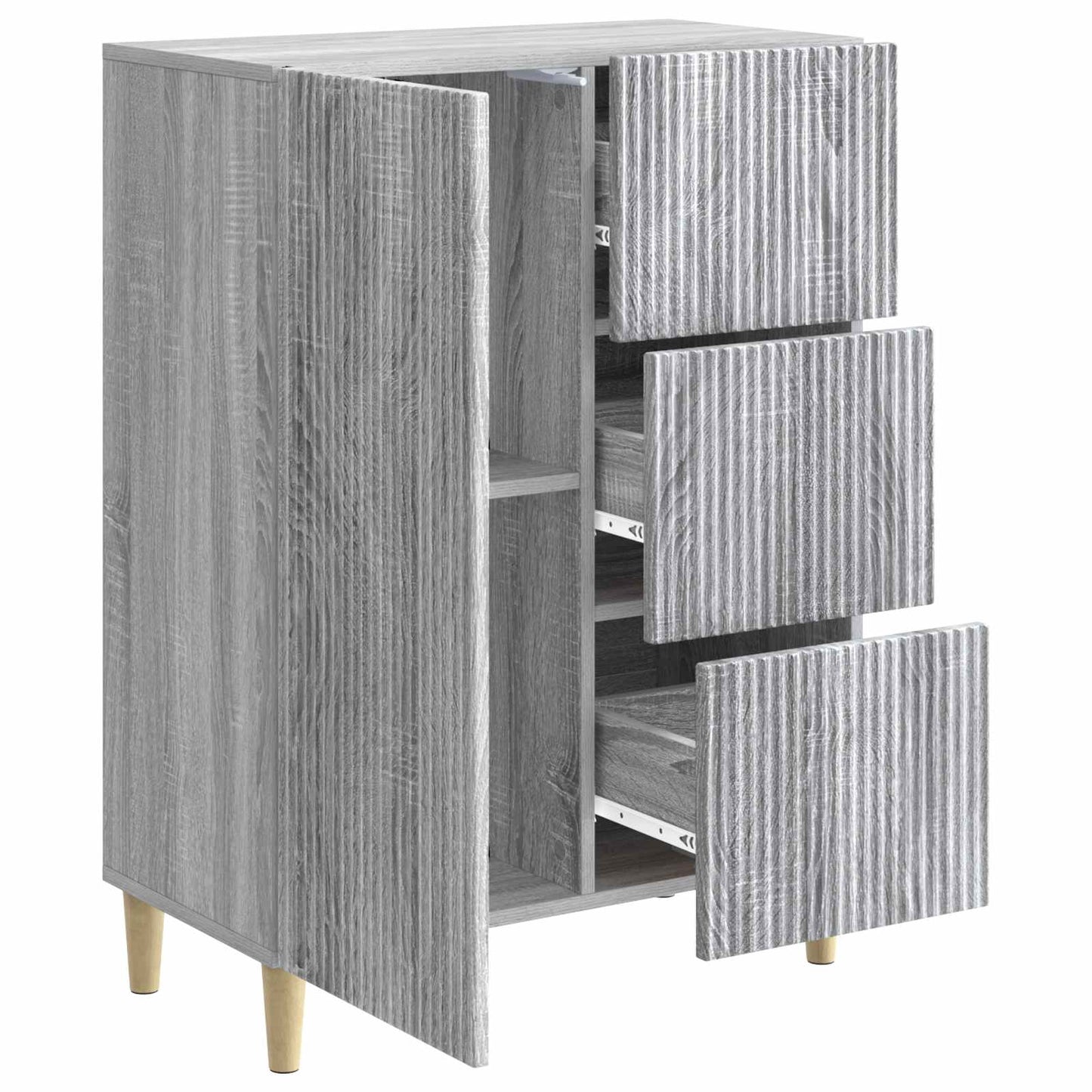 Sideboard Grå sonoma-ek 66 x 34,5 x 90 cm Konstruerat trä