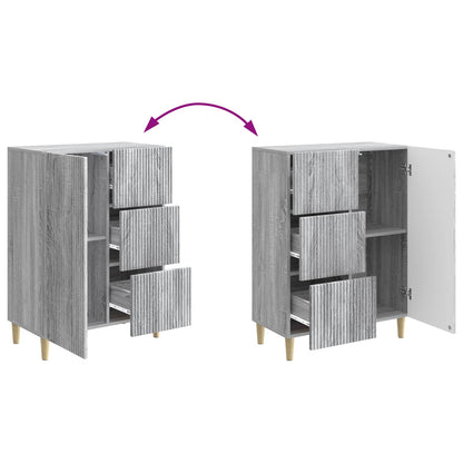 Sideboard Grå sonoma-ek 66 x 34,5 x 90 cm Konstruerat trä
