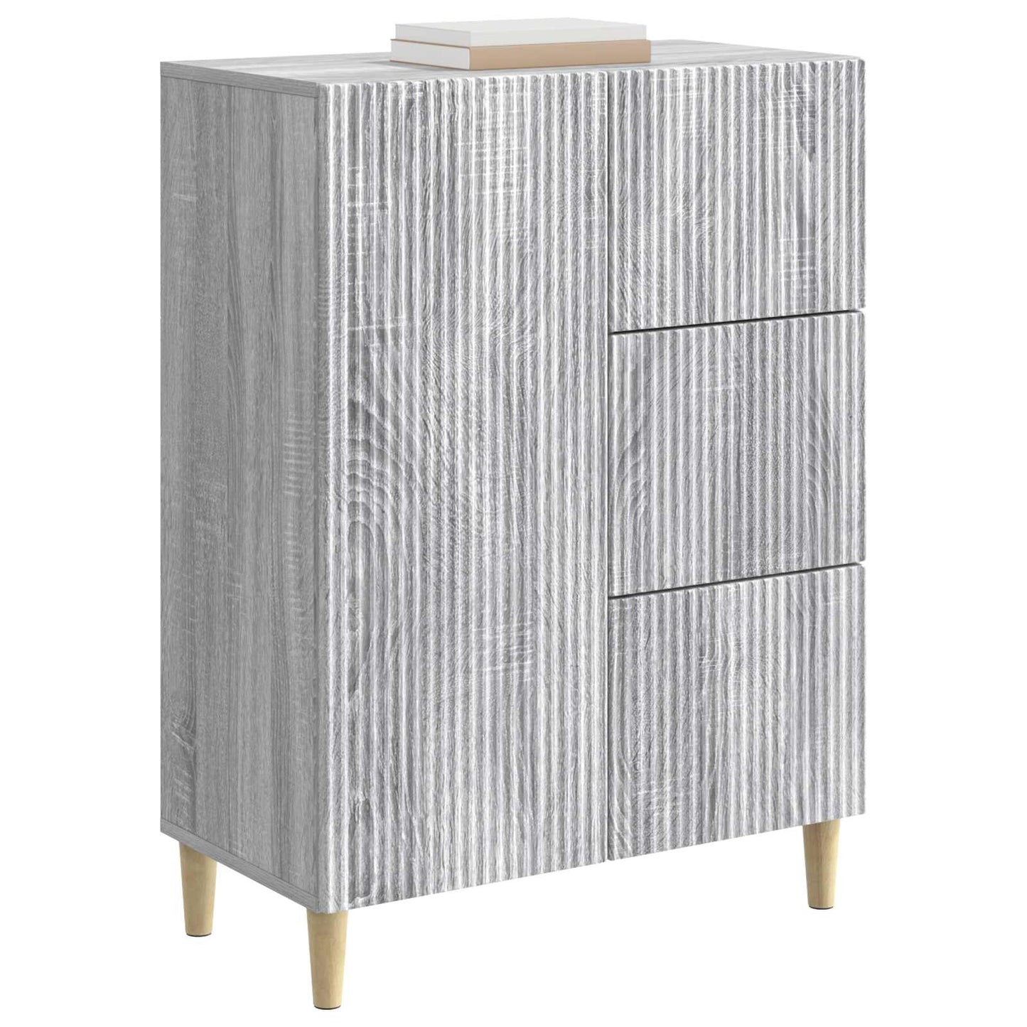 Sideboard Grå sonoma-ek 66 x 34,5 x 90 cm Konstruerat trä