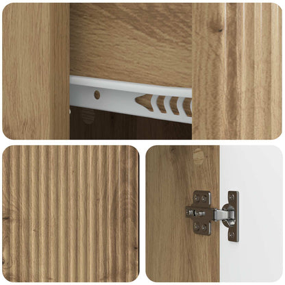 Sideboard med låda Artisan-ek 66 x 34,5 x 90 cm Konstruerat trä