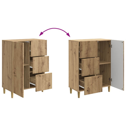 Sideboard med låda Artisan-ek 66 x 34,5 x 90 cm Konstruerat trä