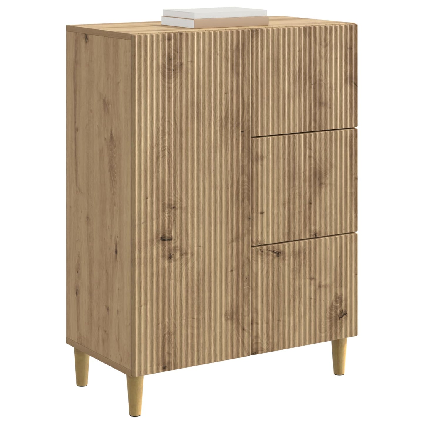 Sideboard med låda Artisan-ek 66 x 34,5 x 90 cm Konstruerat trä