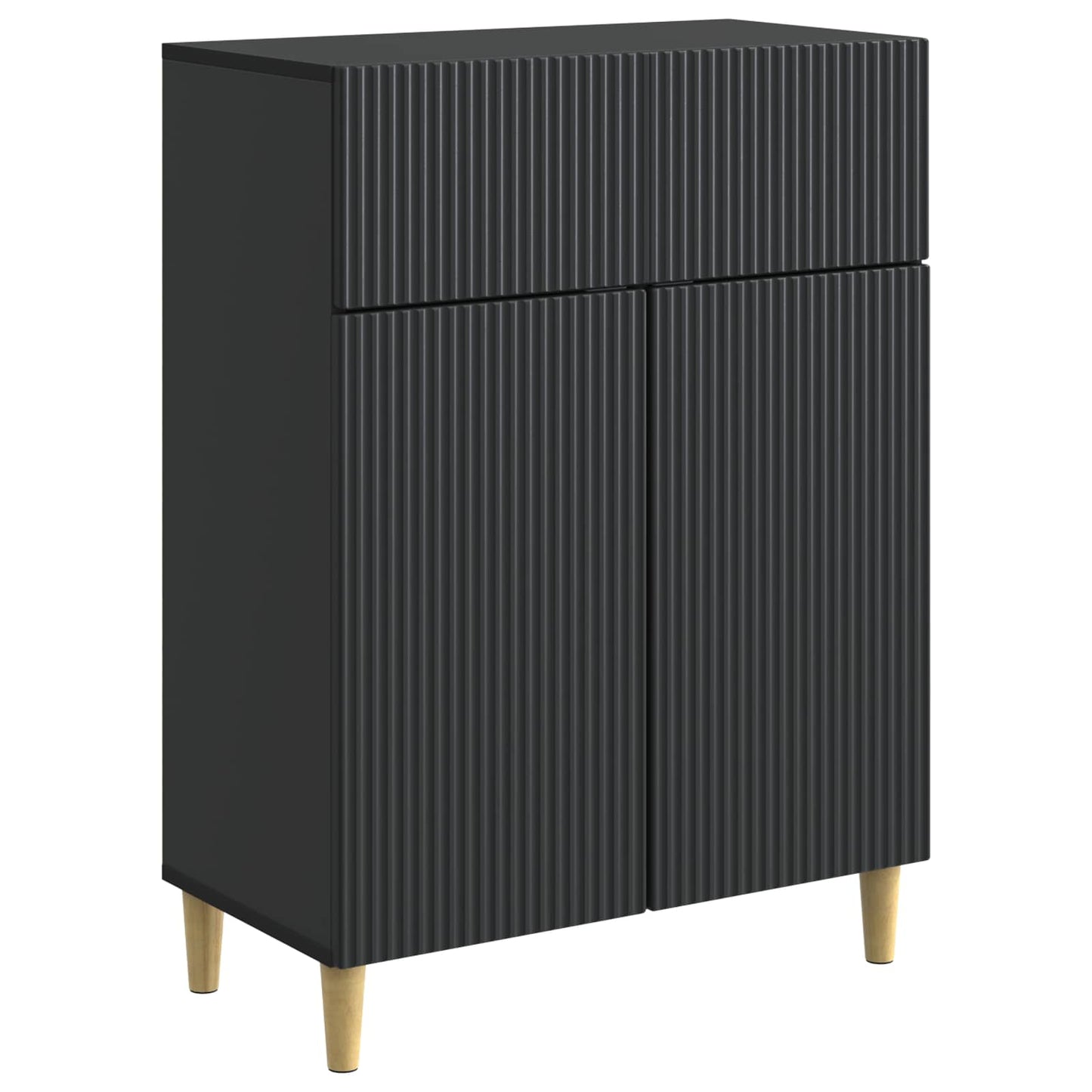 Sideboard med låda Svart 66 x 34,5 x 90 cm Konstruerat trä