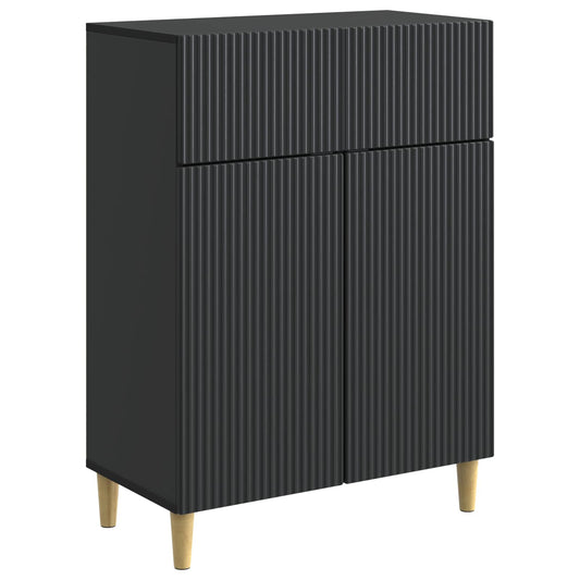 Sideboard med låda Svart 66 x 34,5 x 90 cm Konstruerat trä