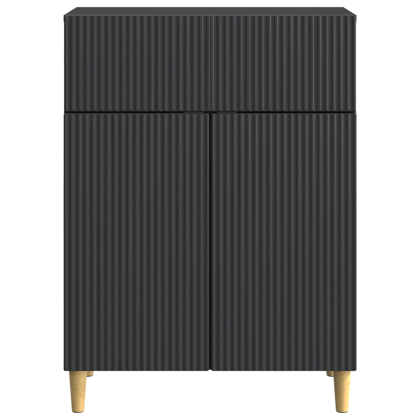 Sideboard med låda Svart 66 x 34,5 x 90 cm Konstruerat trä
