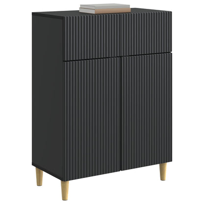Sideboard med låda Svart 66 x 34,5 x 90 cm Konstruerat trä